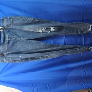 Lane Bryant Signature Fit High Rise Pull on Jegging 24W Raw Him Destructed